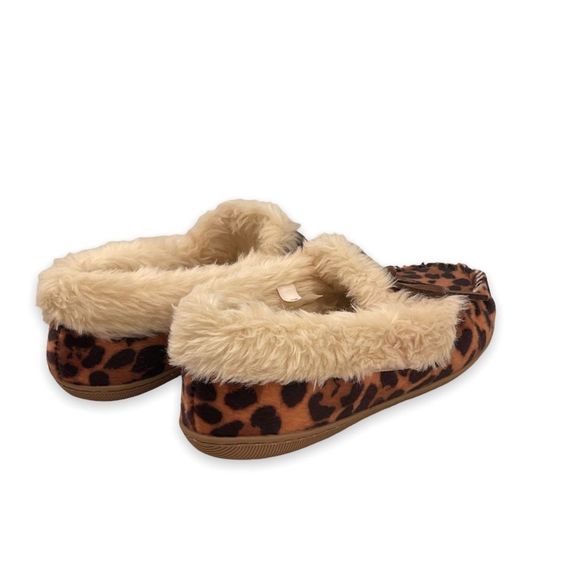 J.Crew Factory Leopard Calf Hair Moccasin Slippers  Size 6 - Picture 7 of 11